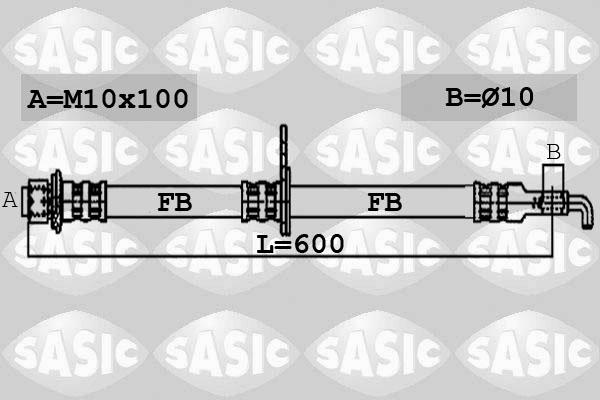 Sasic 6606055 - Тормозной шланг unicars.by