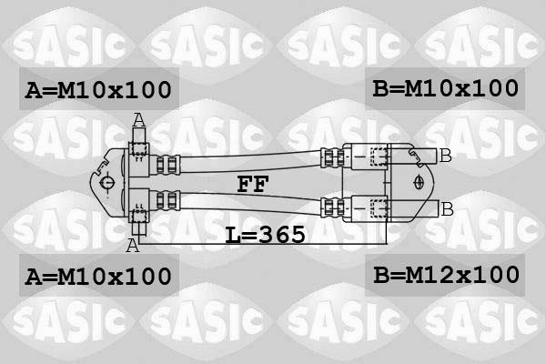 Sasic 6606194 - Тормозной шланг unicars.by