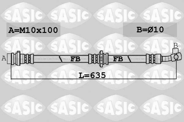 Sasic 6606154 - Тормозной шланг unicars.by