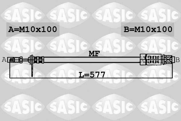 Sasic 6600005 - Тормозной шланг unicars.by