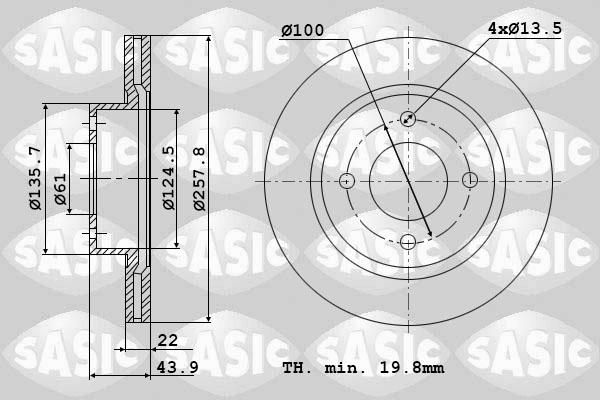 Sasic 6104049 - Тормозной диск unicars.by