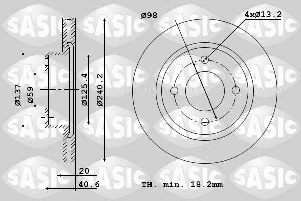 Sasic 6106001 - Тормозной диск unicars.by