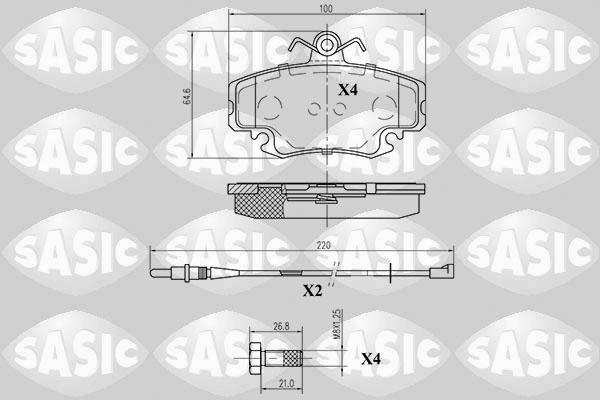 Sasic 6214010 - Тормозные колодки, дисковые, комплект unicars.by