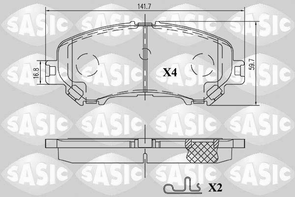 Sasic 6214039 - Тормозные колодки, дисковые, комплект unicars.by