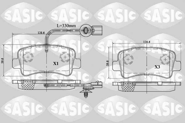 Sasic 6214021 - Тормозные колодки, дисковые, комплект unicars.by