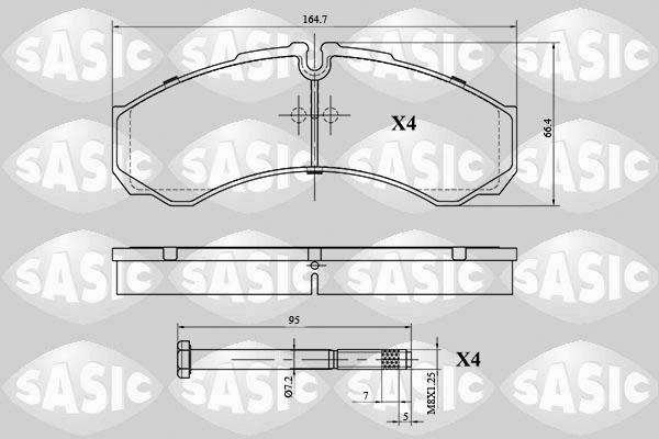 Sasic 6216041 - Тормозные колодки, дисковые, комплект unicars.by