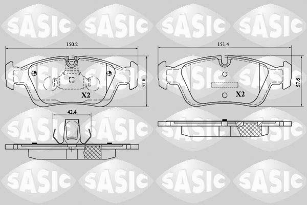 Sasic 6216052 - Тормозные колодки, дисковые, комплект unicars.by