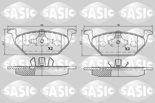 Sasic 6216009 - Тормозные колодки, дисковые, комплект unicars.by