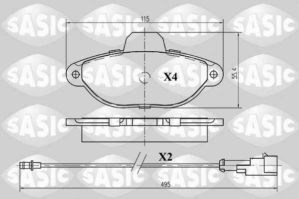 Sasic 6216010 - Тормозные колодки, дисковые, комплект unicars.by