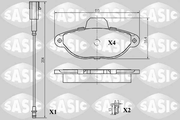 Sasic 6216011 - Тормозные колодки, дисковые, комплект unicars.by