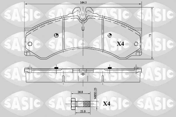 Sasic 6216087 - Тормозные колодки, дисковые, комплект unicars.by