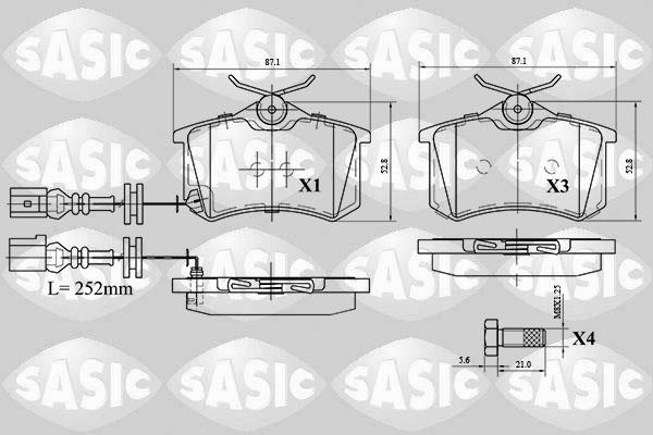 Sasic 6216077 - Тормозные колодки, дисковые, комплект unicars.by