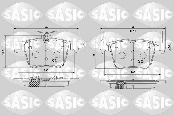 Sasic 6216197 - Тормозные колодки, дисковые, комплект unicars.by