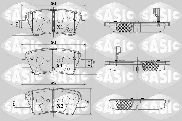 Sasic 6216183 - Тормозные колодки, дисковые, комплект unicars.by