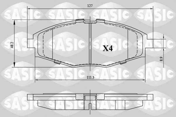 Sasic 6216124 - Тормозные колодки, дисковые, комплект unicars.by