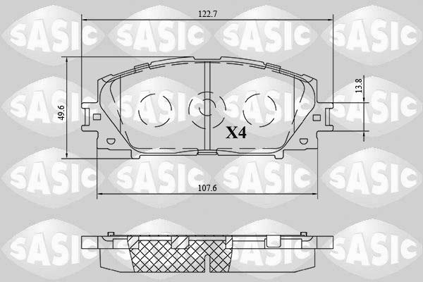 Sasic 6216201 - Тормозные колодки, дисковые, комплект unicars.by