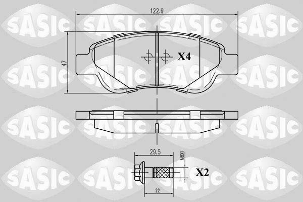 Sasic 6210006 - Тормозные колодки, дисковые, комплект unicars.by