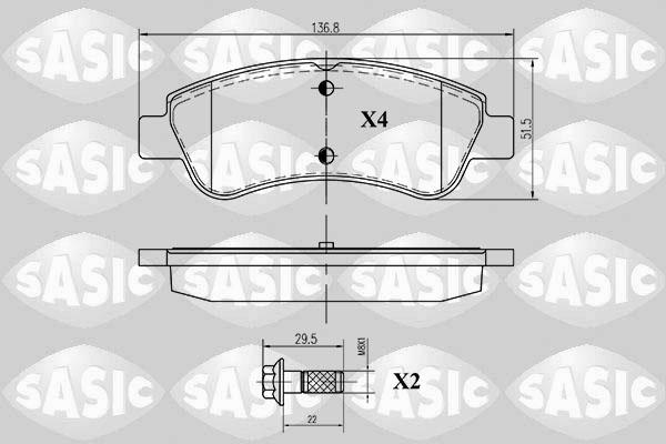 Sasic 6210012 - Тормозные колодки, дисковые, комплект unicars.by