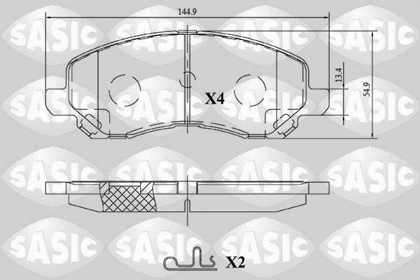 Sasic 6210087 - Тормозные колодки, дисковые, комплект unicars.by