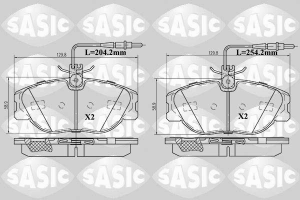 Sasic 6210028 - Тормозные колодки, дисковые, комплект unicars.by