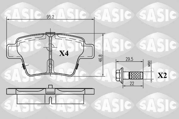 Sasic 6210023 - Тормозные колодки, дисковые, комплект unicars.by