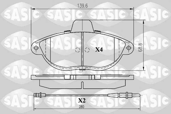 Sasic 6210027 - Тормозные колодки, дисковые, комплект unicars.by