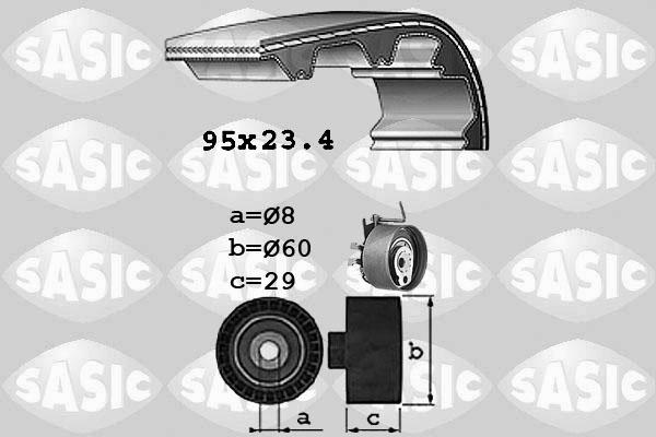 Sasic 1754009 - Комплект зубчатого ремня ГРМ unicars.by