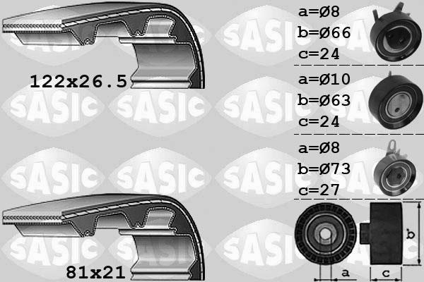 Sasic 1756043 - Комплект зубчатого ремня ГРМ unicars.by