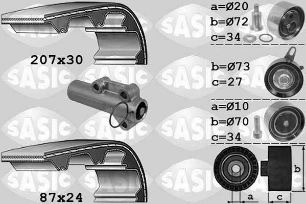 Sasic 1756048 - Комплект зубчатого ремня ГРМ unicars.by