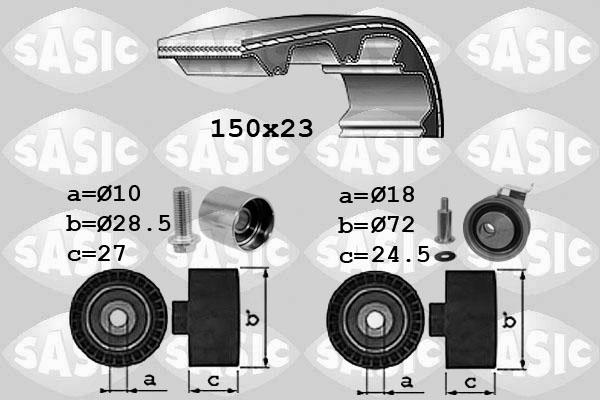 Sasic 1756054 - Комплект зубчатого ремня ГРМ unicars.by