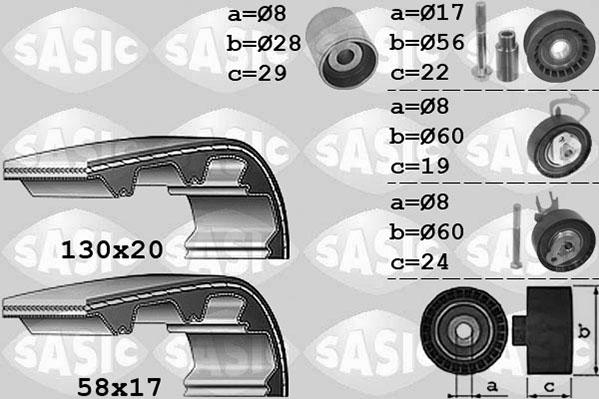 Sasic 1756051 - Комплект зубчатого ремня ГРМ unicars.by