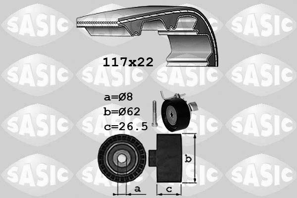 Sasic 1756080 - Комплект зубчатого ремня ГРМ unicars.by