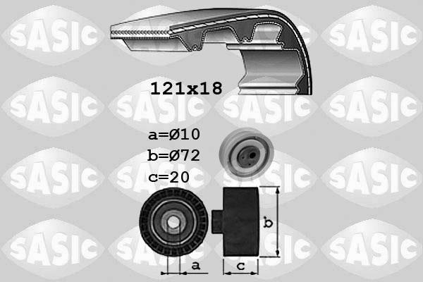 Sasic 1756039 - Комплект зубчатого ремня ГРМ unicars.by