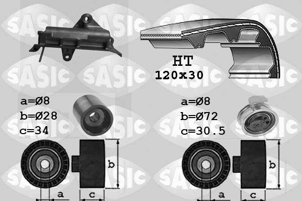 Sasic 1756020 - Комплект зубчатого ремня ГРМ unicars.by