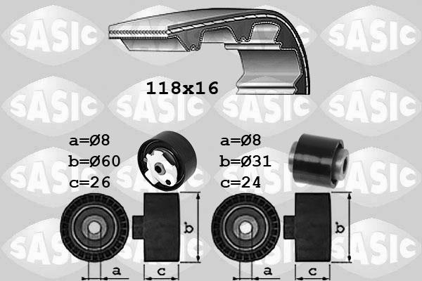 Sasic 1750046 - Комплект зубчатого ремня ГРМ unicars.by