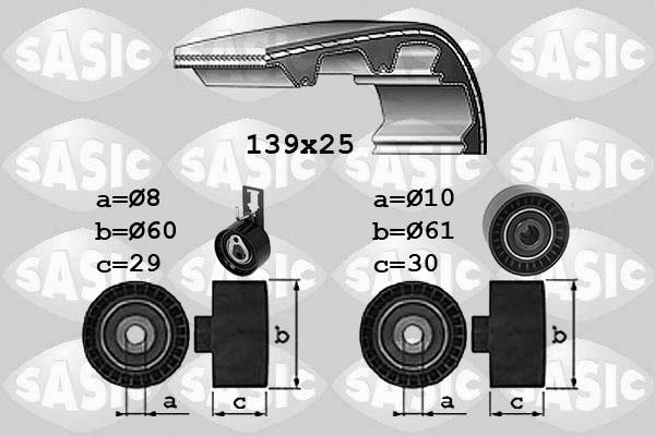 Sasic 1750042 - Комплект зубчатого ремня ГРМ unicars.by