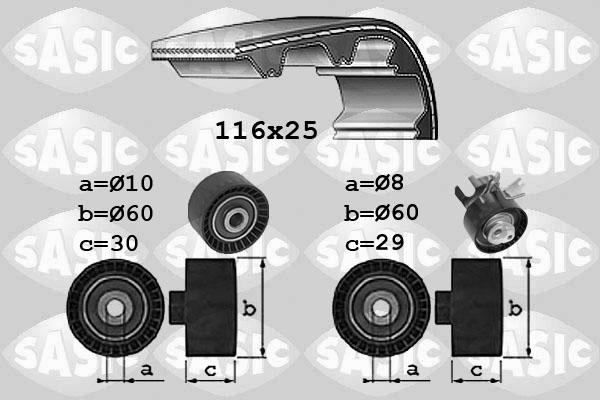 Sasic 1750034 - Комплект зубчатого ремня ГРМ unicars.by