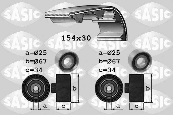 Sasic 1750037 - Комплект зубчатого ремня ГРМ unicars.by