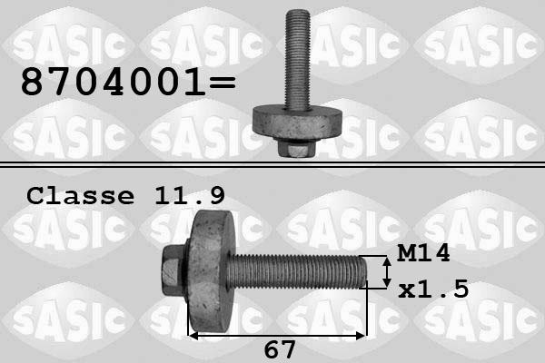 Sasic 8704001 - Болт шкива unicars.by