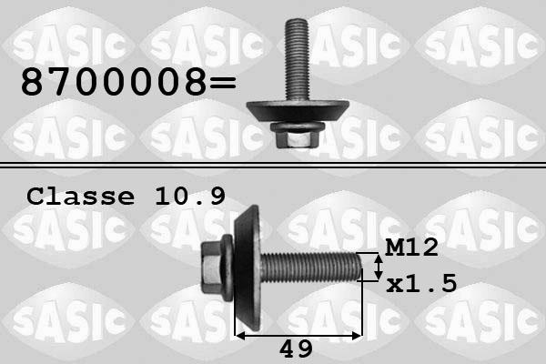 Sasic 8700008 - Болт шкива unicars.by