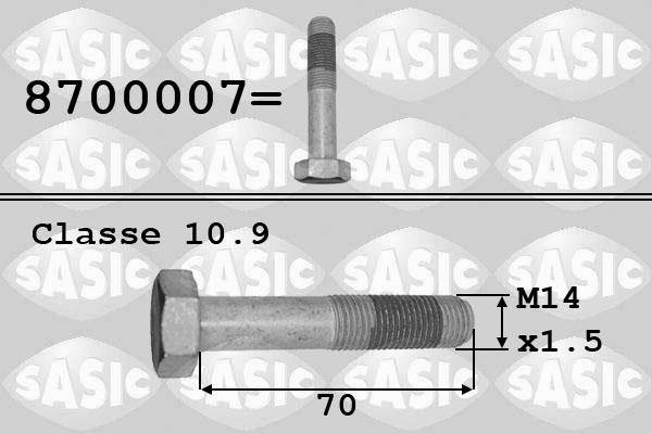 Sasic 8700007 - Болт шкива unicars.by