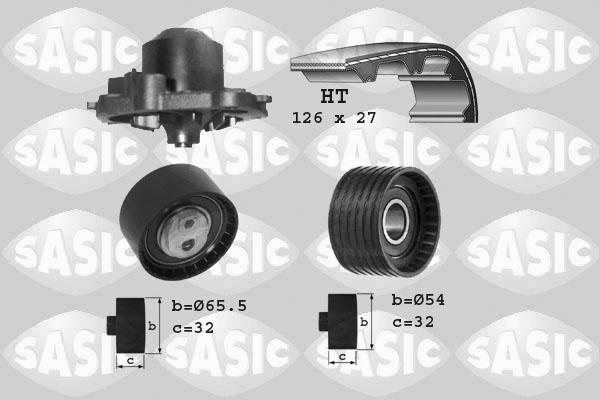 Sasic 3904008 - Водяной насос + комплект зубчатого ремня ГРМ unicars.by