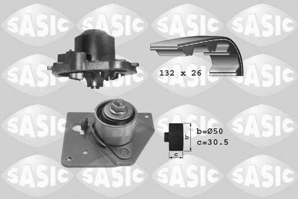 Sasic 3904007 - Водяной насос + комплект зубчатого ремня ГРМ unicars.by