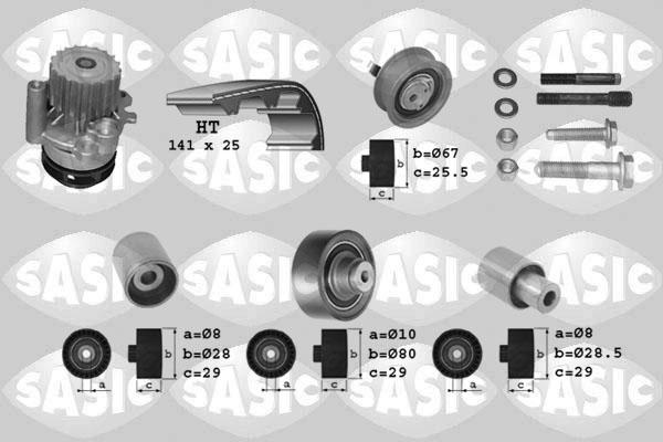 Sasic 3906002 - Водяной насос + комплект зубчатого ремня ГРМ unicars.by