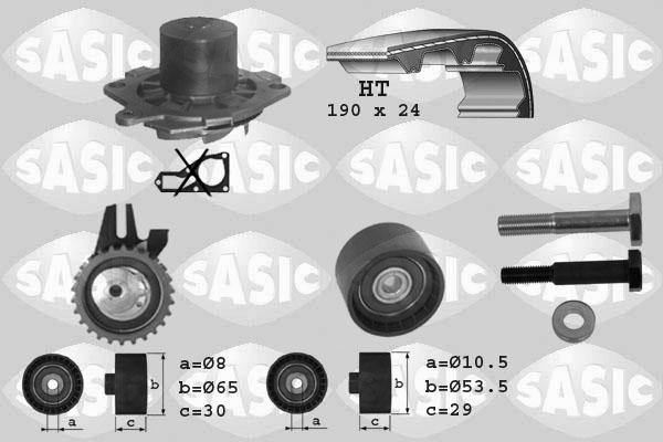 Sasic 3906007 - Водяной насос + комплект зубчатого ремня ГРМ unicars.by