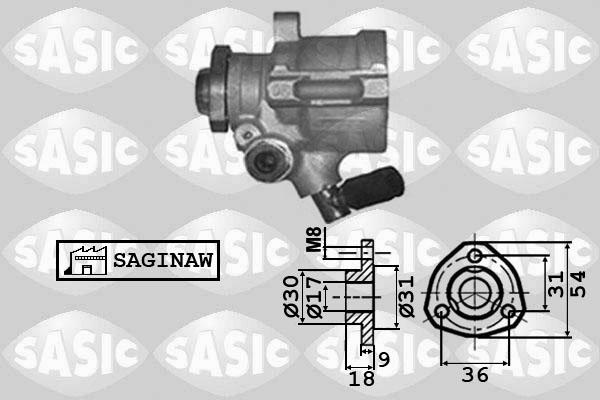 Sasic 7076039 - Гидравлический насос, рулевое управление, ГУР unicars.by