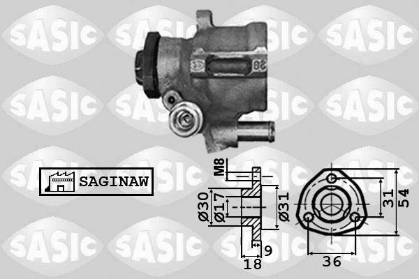 Sasic 7076021 - Гидравлический насос, рулевое управление, ГУР unicars.by