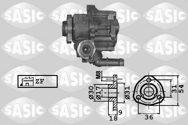 Sasic 7076023 - Гидравлический насос, рулевое управление, ГУР unicars.by