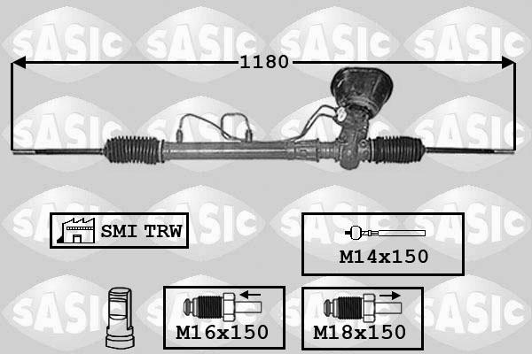 Sasic 7174009 - Рулевой механизм, рейка unicars.by