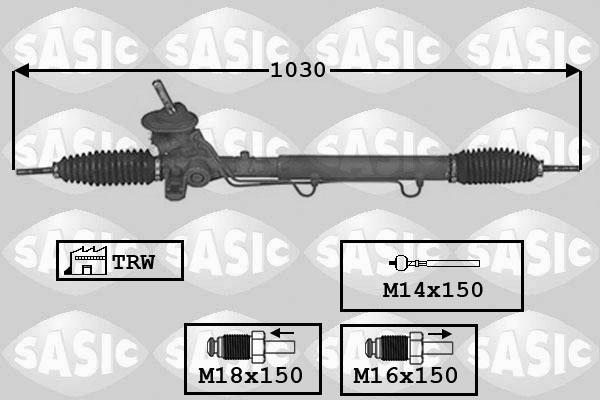 Sasic 7176029 - Рулевой механизм, рейка unicars.by